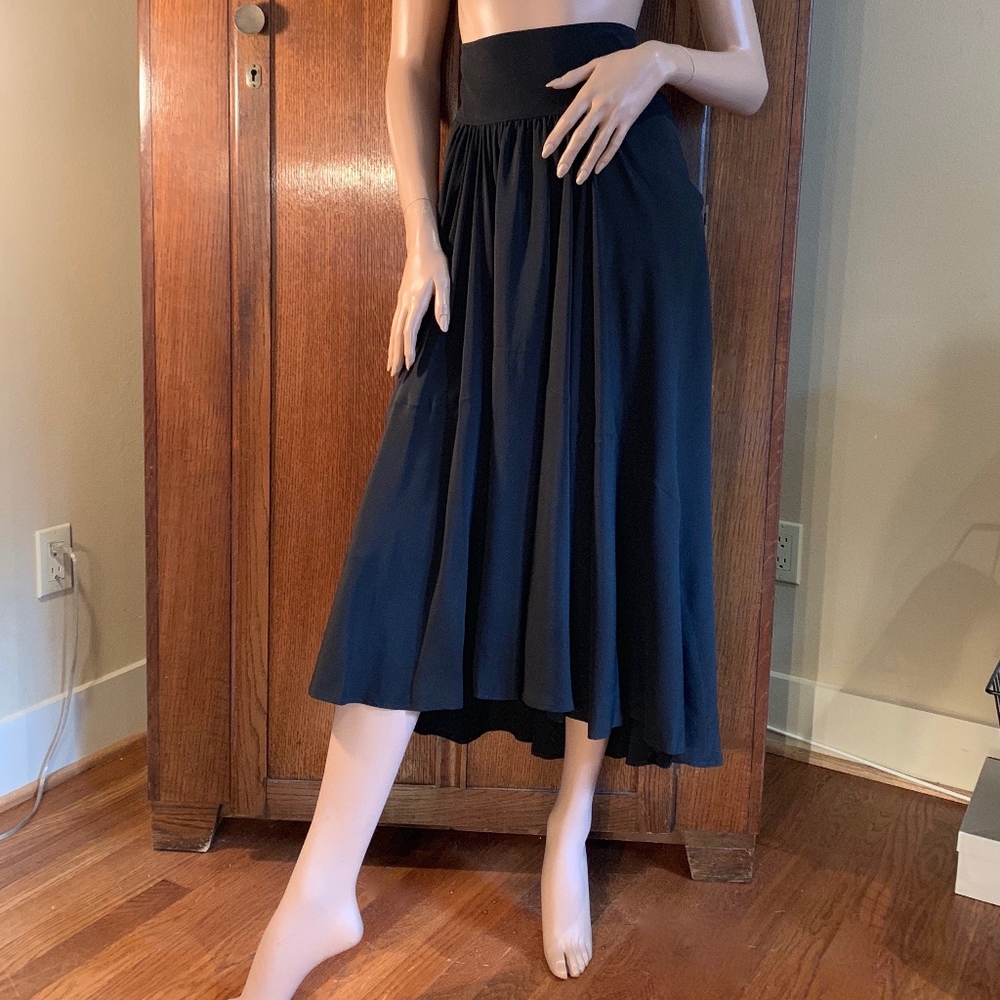 Karl Lagerfeld Vintage Black Silk Skirt